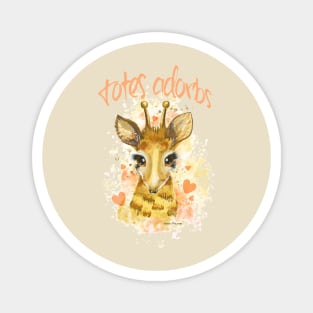 Totes Adorbs! Watercolor Baby Giraffe Magnet